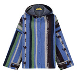 Ice Striped 100% Wool Hooded Jacket