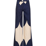 Navy Drops Gabardine Pant