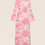 Pink Palm Knit Maxi Dress