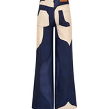 Navy Drops Gabardine Pant