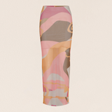 Orange Iceberg Mesh Skirt