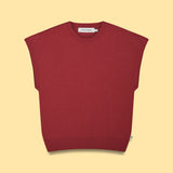 Solid Crew Neck Knit Vest