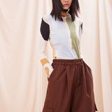 Wide Leg Unisex Pant Brown