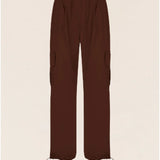 Wide Leg Unisex Pant Brown