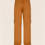 Wide Leg Unisex Pant Camel