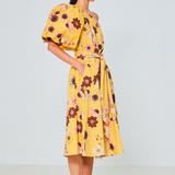 Sunflare One-Shoulder Belted Dress