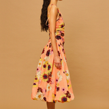 Peach Blossom Balloon Hem Dress