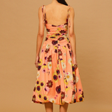 Peach Blossom Balloon Hem Dress