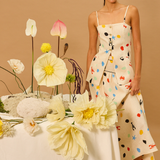 Ocean Dots Linen Vest Top
