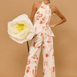 Coral Reef Linen Pant