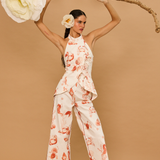 Coral Reef Linen Pant