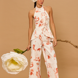 Coral Reef Linen Pant
