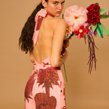 Floral Flare Halter Short Jumpsuit
