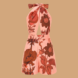 Floral Flare Halter Short Jumpsuit