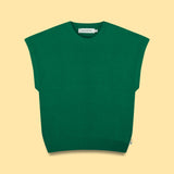 Solid Crew Neck Knit Vest