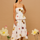Bloom Flare Strapless Top