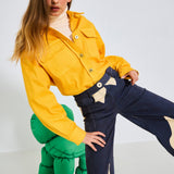Navy Drops Gabardine Pant