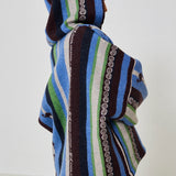 Ice Striped 100% Wool Hooded Jacket