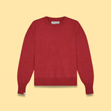 Solid Crew Neck Knit Sweater