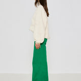 Green Cotton Gabardine Pant