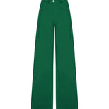 Green Cotton Gabardine Pant