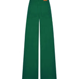 Green Cotton Gabardine Pant