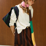 Solid Crew Neck Knit Sweater