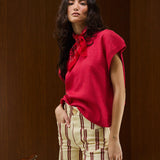 Solid Crew Neck Knit Vest