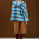 Striped Hooded Rain Coat