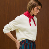 Solid Crew Neck Knit Sweater