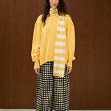 Solid Crew Neck Knit Sweater