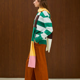 Striped  Crew Neck Knit Sweater