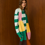 Striped  Crew Neck Knit Sweater