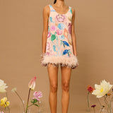Ocean Bloom Feather Dress