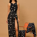 Black Dot Beach Towel