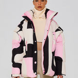 Pink Crystal Puffer Jacket
