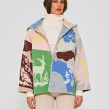 Salt Crystal 100% Wool Hooded Jacket