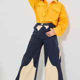 Navy Drops Gabardine Pant