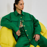 Cotton Gabardine Shirt Jacket