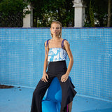 Ruffle Black Pant