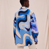 Wave Cotton Long Shirt