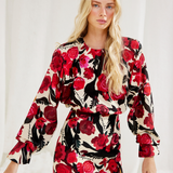 Camellia Crepe Mini Dress