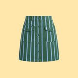 Button-Front Mini Skirt With Pocket Detail