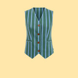 Sleeveless V-Neck Vest With Binding Detail