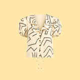 Short Sleeve Elastic Waist Blouse