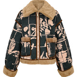 Chaqueta reversible de ante sintético Soprano