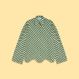 COTTON CURVED HEM BLOUSE