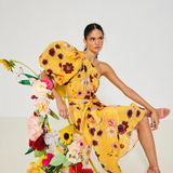 Sunflare One-Shoulder Belted Dress