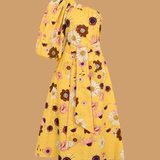 Sunflare One-Shoulder Belted Dress