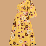 Sunflare One-Shoulder Belted Dress